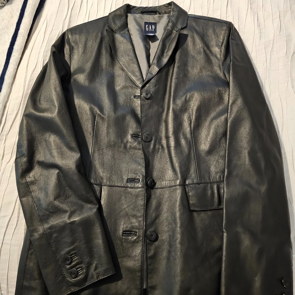 Vintage Gap Leather Coat- Medium